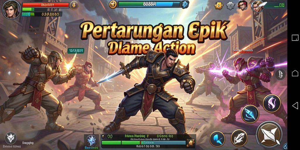 Tampilan gameplay seru dari 888R yang penuh aksi.