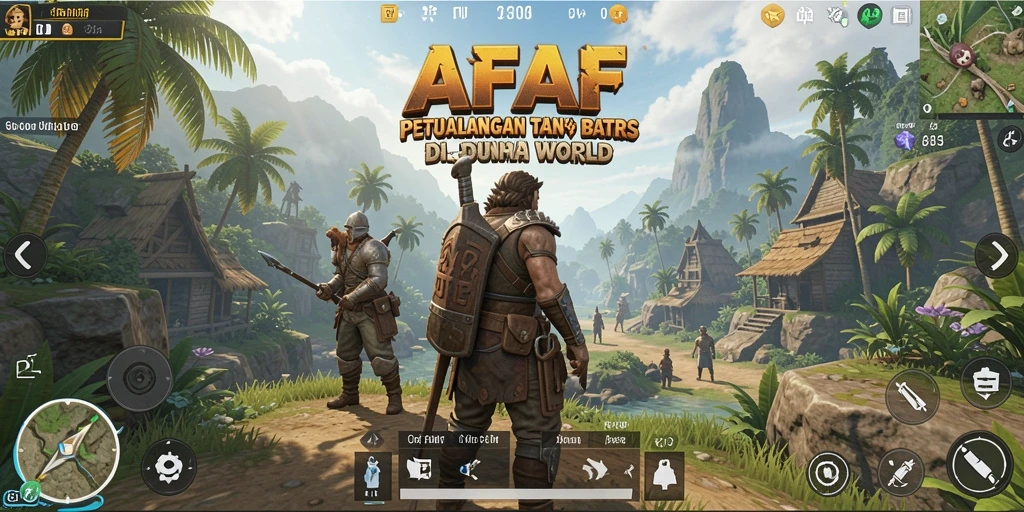 Screenshot gameplay AFAF menampilkan keindahan dunia terbuka.