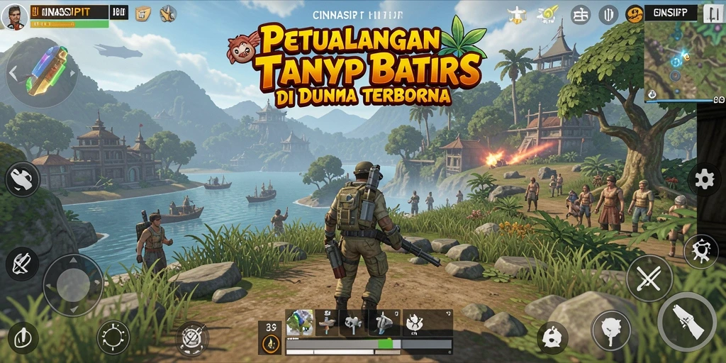 Screenshot menampilkan petualangan seru di dunia terbuka CINASIPIT.