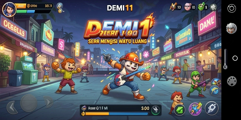 Screenshot gameplay <strong>DEMI11</strong> menunjukkan aksi seru dan tantangan yang harus dihadapi.