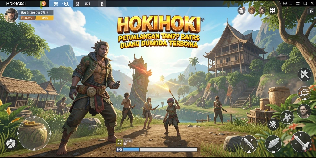 Gameplay HOKIHOKI yang menakjubkan dalam dunia terbuka yang luas.