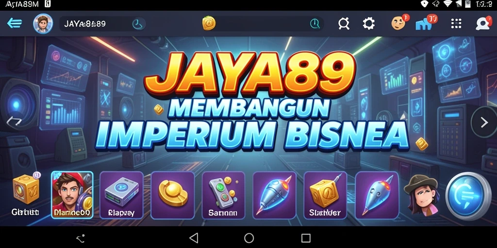 Tampilan gameplay dinamis dan strategi bisnis yang mendebarkan.