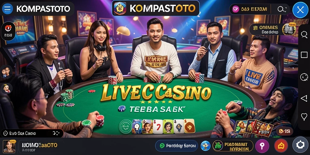 Tampilan gameplay Live Casino yang menegangkan dan interaktif.