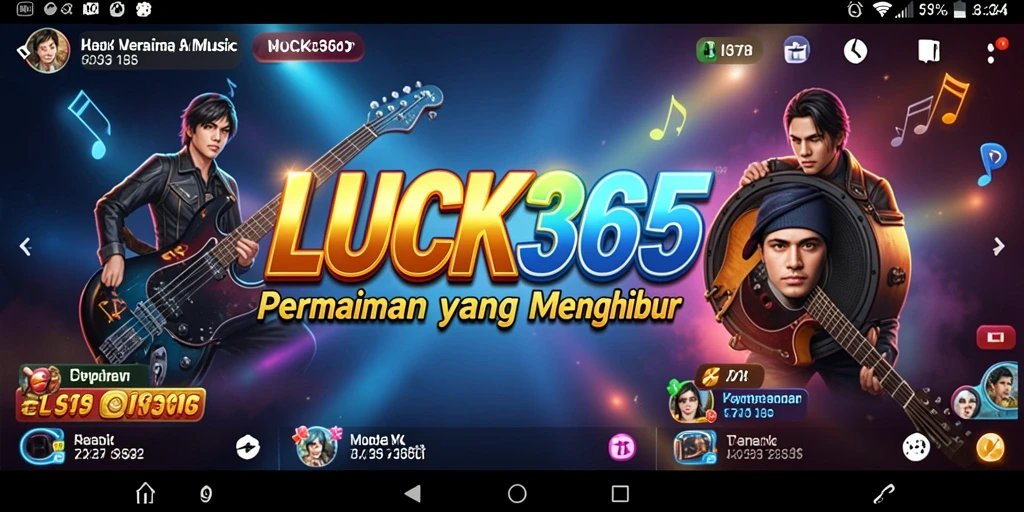 Tampilan gameplay seru dalam LUCK365 dengan musik yang menggugah semangat.