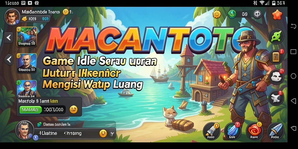 Tampilan gameplay idle yang menarik dan adiktif.