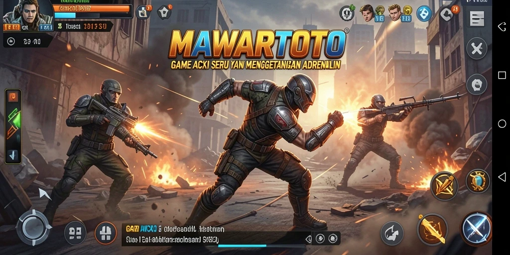 Screenshot gameplay MAWARTOTO menampilkan pertarungan aksi yang mendebarkan.