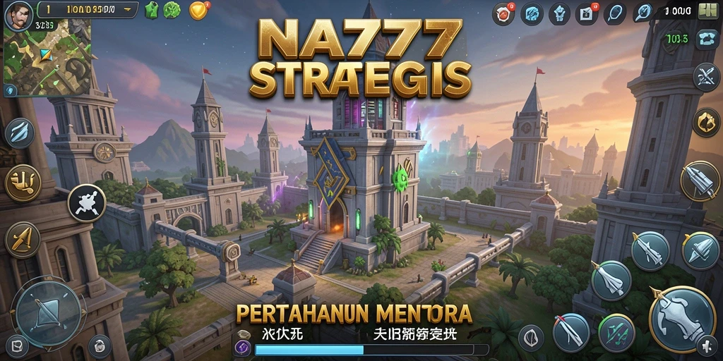 Menampilkan aksi gameplay menara pertahanan yang menegangkan di NA777.