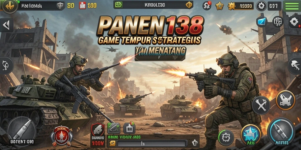 Screenshot PANEN138 menunjukkan aksi tembak-menembak yang seru dan intens.