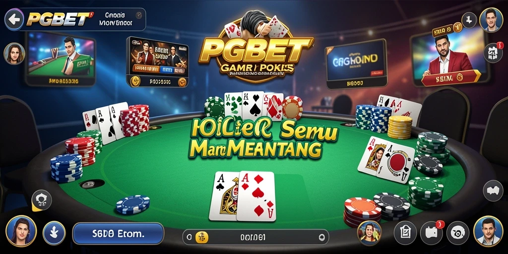 Screenshot gameplay PGBET menunjukkan pemain dalam aksi poker yang seru.