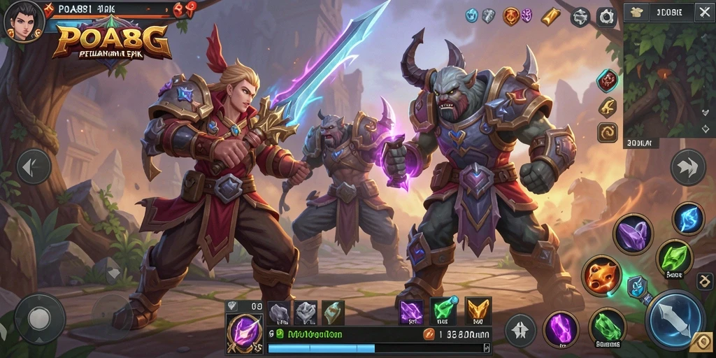 Screenshot gameplay POA88 yang menampilkan pertarungan epic ARPG.