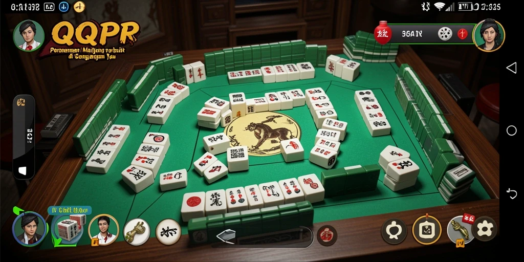Tampilan gameplay QQRP yang menarik dan menawan saat bermain Mahjong.