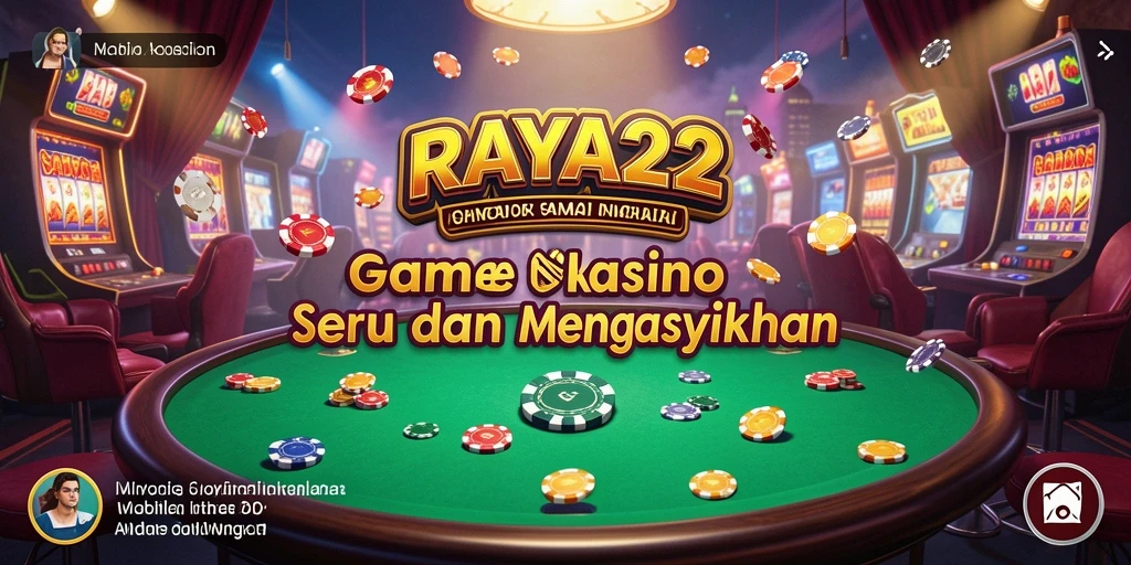 Screenshot gameplay RAYA22 menampilkan momen mendebarkan dalam permainan Kasino.