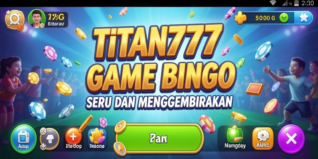 Tampilan screenshot utama TITAN777 menunjukkan keseruan permainan Bingo.